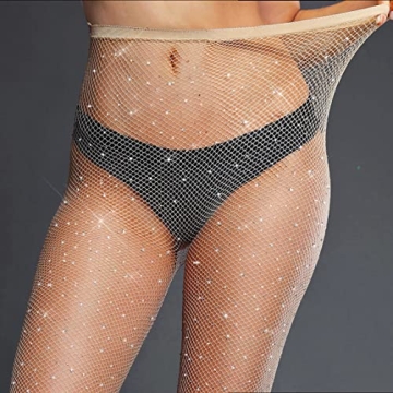 Rhinestone Fishnet Tights for Stylish Parties
