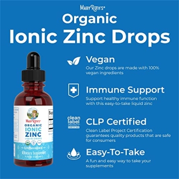 MaryRuth's Ionic Zinc Drops for Immune Support & Wellness