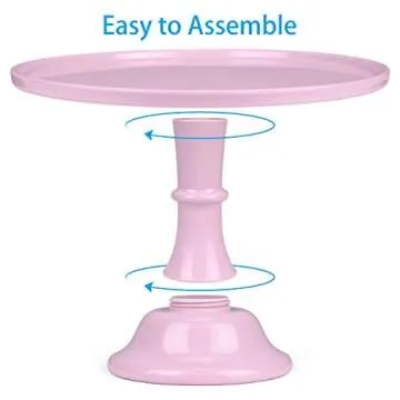 KLASKWARE Round Cake Stand 11" Melamine Cake Display Stand Dessert Cupcake Display Tray for Graduation,Wedding,Birthday,Party,Baby Shower,Anniversary,Ceremony,Christmas