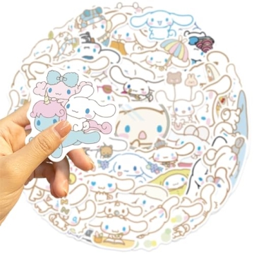50Pcs Cartoon Dog Sanrio Character Stickers for Crafting