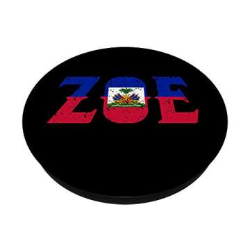 Zoe Art | Cute Haiti Honored Flag Day Design Gift PopSockets PopGrip: Swappable Grip for Phones & Ta...