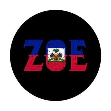 Zoe Art | Cute Haiti Honored Flag Day Design Gift PopSockets PopGrip: Swappable Grip for Phones & Tablets