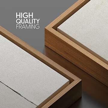 SIGNWIN Framed Canvas Print Wall Art Watercolor Abstract White Landscape Nature Shapes Illustrations Modern Art Decorative Contemporary Minimal for Living Room, Bedroom, Office - 24"x24" Natural