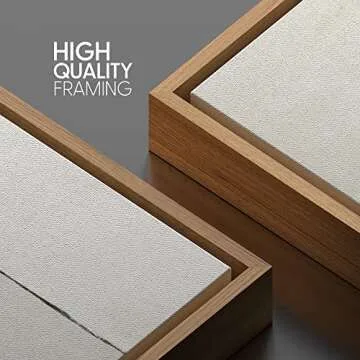 SIGNWIN Framed Canvas Print Wall Art Watercolor Abstract White Landscape Nature Shapes Illustrations Modern Art Decorative Contemporary Minimal for Living Room, Bedroom, Office - 24"x24" Natural