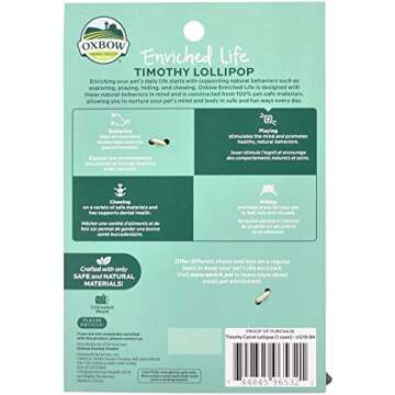 Oxbow Lollipop Chew Treats for Small Animals - Apple Carrot