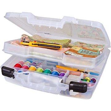 ArtBin 6962AB Quick View Deep Base Carrying Case for Art Supplies, 15", Durable & Portable