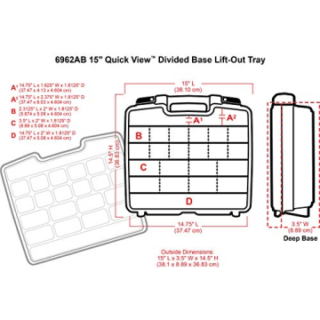 ArtBin Quick View Deep Base Case for Crafts 15" Clear