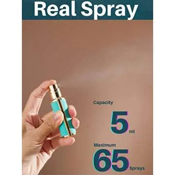 UULANFA Refillable Perfume Bottle Atomizer for Travel,Portable Easy Refillable Perfume Spray Pump Empty Bottle for men and women with Mini Pocket Size 5ml (SU.G-Brown)