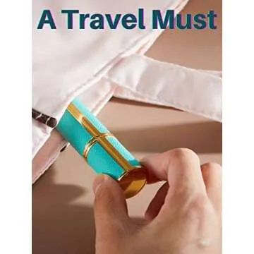 UULANFA Refillable Perfume Bottle Atomizer for Travel,Portable Easy Refillable Perfume Spray Pump Empty Bottle for men and women with Mini Pocket Size 5ml (SU.G-Brown)