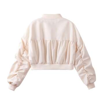 WELAKEN Lightweight Multiple Pockets Zip Up Bomber Jacket for Girls Toddler & Kids II Little Girl's ...