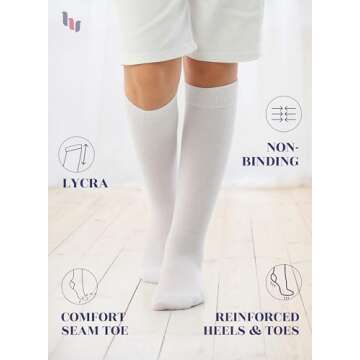 Knee High Socks for Girls Boys & Unisex Little Kids Soft Comfortable Rayon derived from Bamboo Socks...