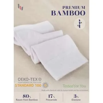 Knee High Socks for Girls Boys & Unisex Little Kids Soft Comfortable Rayon derived from Bamboo Socks & Long School Uniform & Chemical-Free & 3 Pairs White | 3-4 Years