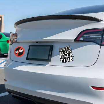 3Pack Anti Elon Bumper Stickers, I Bought This Before We Knew Elon was Crazy, Anti Elon Te-SLA Club,...