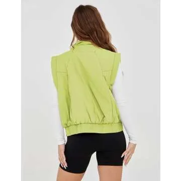 UANEO Womens Stylish Crop Puffer Vest with Pockets