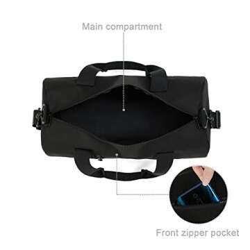 KDWAVE Gym Bag Duffel Bag for Women Men Fitness Sports Bag Workout Adjustable Detachable Shoulder Strap Lightweight Carryon Small Travel Duffle Bag