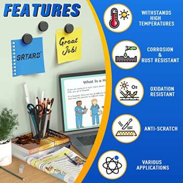 Grtard 20 Pack Round Ceramic Magnets – Versatile and Durable