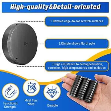 Grtard 20 Pack Round Ceramic Magnets – Versatile and Durable