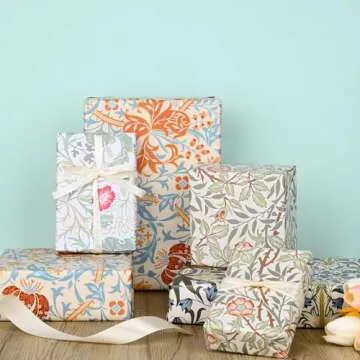 Bolsome Vintage Flower Gift Wrap Paper 12 Sheets