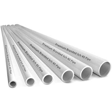 VENTRAL PVC Pipe Sch40 1-1/2 Inch (1.5) White Custom Length 1FT Feet