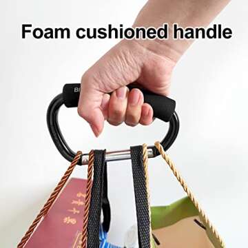 2 PCS Strong Stroller Hooks for Bags, Car Headrest Hook, Grocery Bag Hooks Large Carabiner Heavy-Duty Clip Hook for Groceries, Dog Leashes, Purses - 5.5"