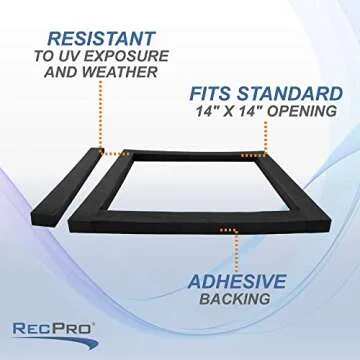 RecPro 14" x 14" RV Air Conditioner Gasket For Easy Installation