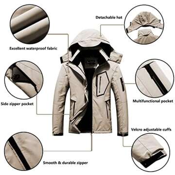 SUOKENI Women's Waterproof Winter Ski Coat for Snow