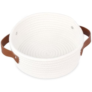 ABenkle Small Cotton Rope Storage Basket for Nursery & Decor