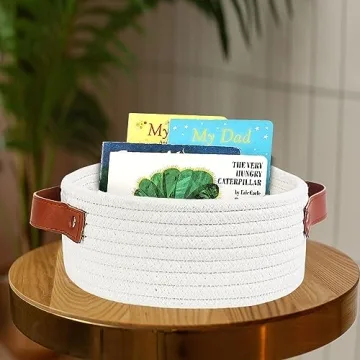 Cute Mini Cotton Rope Storage Basket for Home