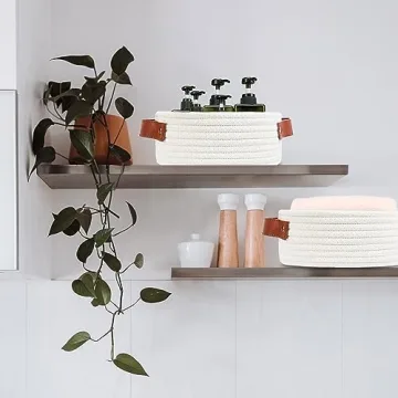 Cute Mini Cotton Rope Storage Basket for Home
