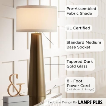 Possini Euro Design Modern Table Lamp 36" Tall Glass