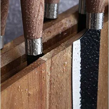 Resafy Magnetic Knife Wooden Block Knife Display Holder Rack Magnetic Stands with Strong Enhanced Magnets Kinves Strip