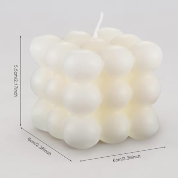 Handmade White Bubble Cube Scented Candles for Home Decor