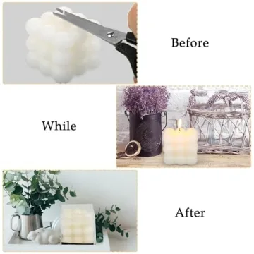 Handmade White Bubble Cube Scented Candles for Home Decor