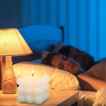 Handmade White Bubble Cube Scented Candles for Home Decor