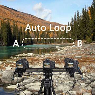 GVM Motorized Camera Slider DSLR Dolly with Automatic Looping Real Time Shooting Time Lapse Shots, Very Light Carbon Fiber, 48'' L