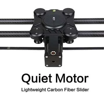 GVM Motorized Camera Slider DSLR Dolly with Automatic Looping Real Time Shooting Time Lapse Shots, Very Light Carbon Fiber, 48'' L