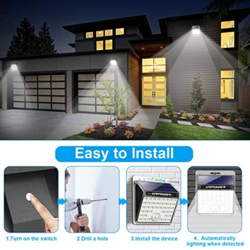 URPOWER Solar Motion Sensor Security Lights 40 LED