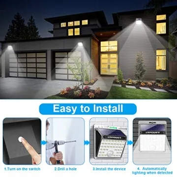 URPOWER Solar Motion Sensor Security Lights 40 LED