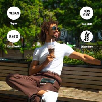 HALO Iced Mocha Latte - Energy Drink Powder – Healthy Coffee Mix for Hydration with Electrolytes, Caffeine, Vitamins and Minerals - 20 Calories - Keto and Low Calorie - 1 x 12 Sticks