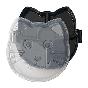 KOLORAE Black Cat Reusable Serving Tray - Unique 5 Compartment Cat Snack Tray - Great for Entertaining Food Storage for Appetizers, Snacks, Chips & Dip, Fruits & Veggies - Fall Halloween Tray