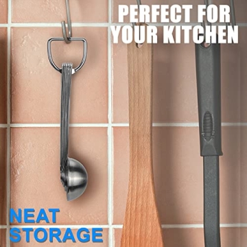 Stainless Steel Measuring Spoons Set of 6 - Accurate and Durable