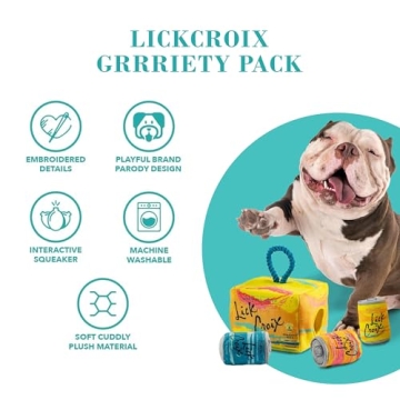 LickCroix Grrriety Pack Plush Dog Toy for All Breeds