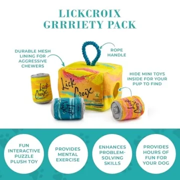 LickCroix Grrriety Pack Plush Dog Toy for All Breeds