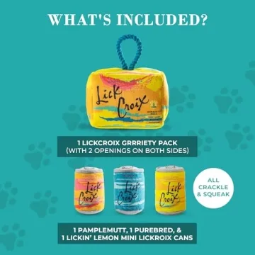 LickCroix Grrriety Pack Plush Dog Toy for All Breeds