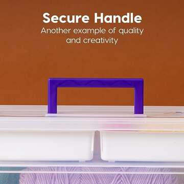 IRIS USA 9.4 Qt Modular Storage Bin with Removable Tray