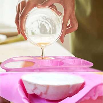 Flexible Silicone Rose Mold for Baking and Crafts