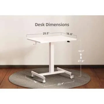 Claiks Mobile Standing Desk - Versatile Workstation with Wheels