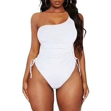 Viottiset One Shoulder Ruched Swimsuit for Women