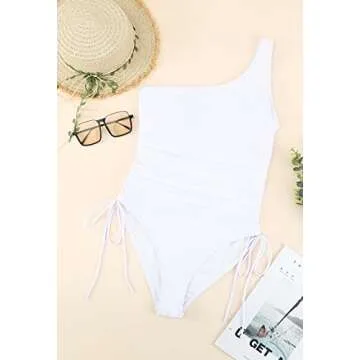 Viottiset One Shoulder Ruched Swimsuit for Women