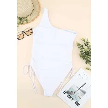 Viottiset One Shoulder Ruched Swimsuit for Women